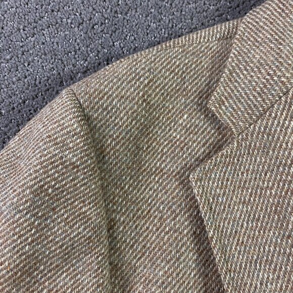 Vintage Harris Tweed Blazer Sport Coat Men's 40 SHORT Brown Wool - Picture 3 of 14